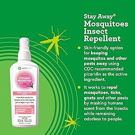 EarthKind Stay Away Mosquitoes Insect Repellent - Plant-Based, Unscented Mosquito Body Spray with Picaridin - Up to 14-Hour Protection - Safe for Children When Used As Directed - 4-Oz (1-Pack)