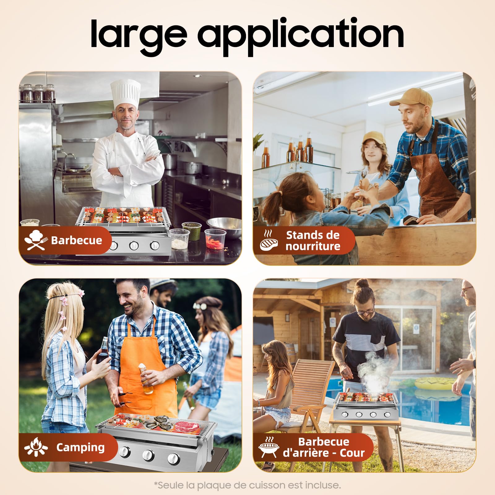 Propanowy grill gazowy, grill ogrodowy ze stali nierdzewnej, rożen, nadaje się do każdej przestrzeni zewnętrznej, takiej jak podwórze, ogrody, dziedzińce, tarasy i balkony, a także inne miejsca