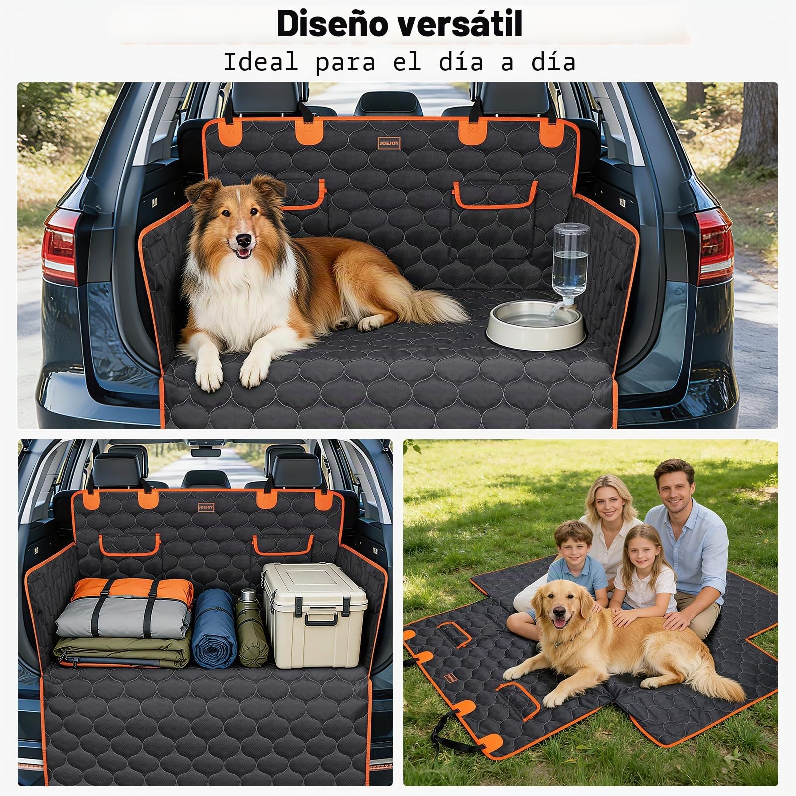 JOEJOY Protector Maletero Coche Perros con Protección Lateral, Universal Funda Maletero Coche Perros Imperméable Anti-rayures - Facil Mantenimiento