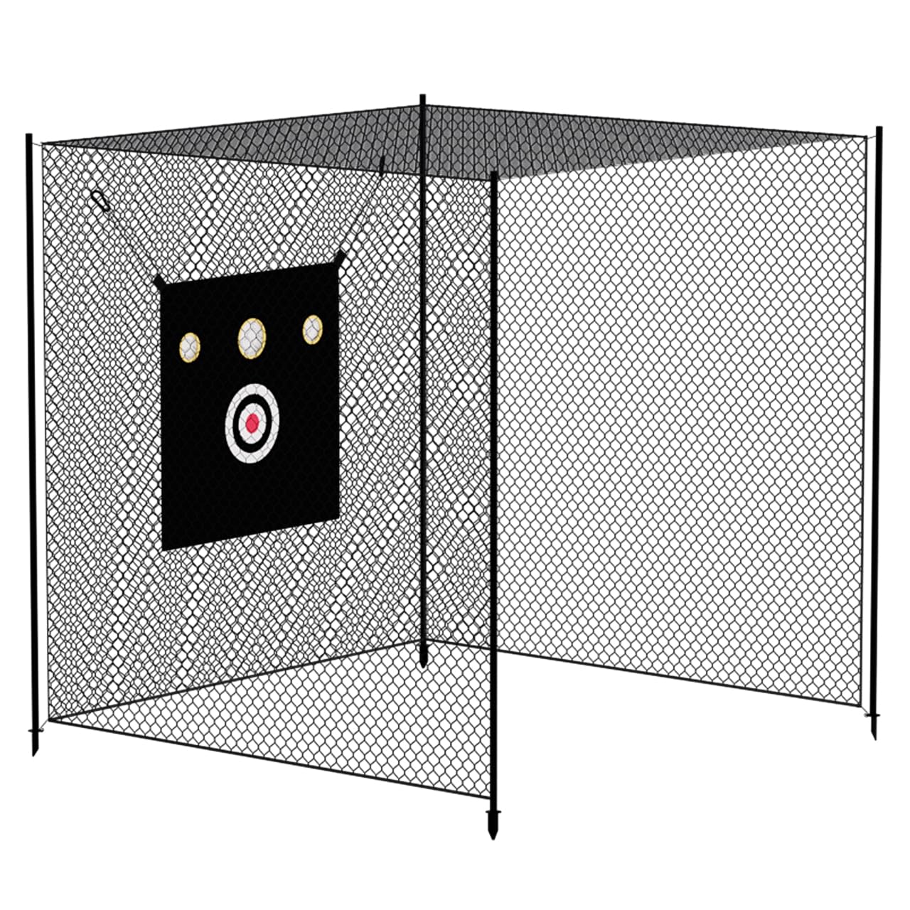 MR Baseball Batting Cage Netting, Baseball Softball Hitting Cage Net w/Target Cloth, Heavy Duty Softball Hitting Practice Net, Sports Barrier Net Training Equipment