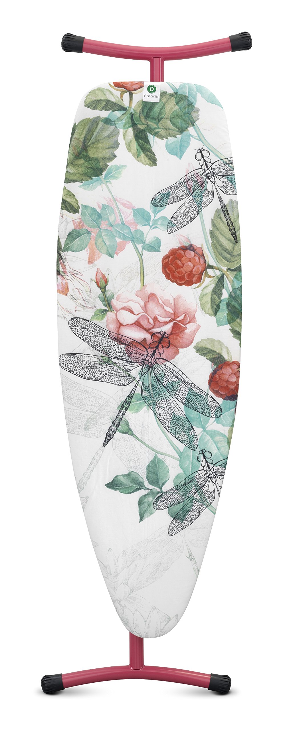 BrabantiaIroning Board With Silicone Pad, Raspberry Red Frame (Size D, Raspberry) New