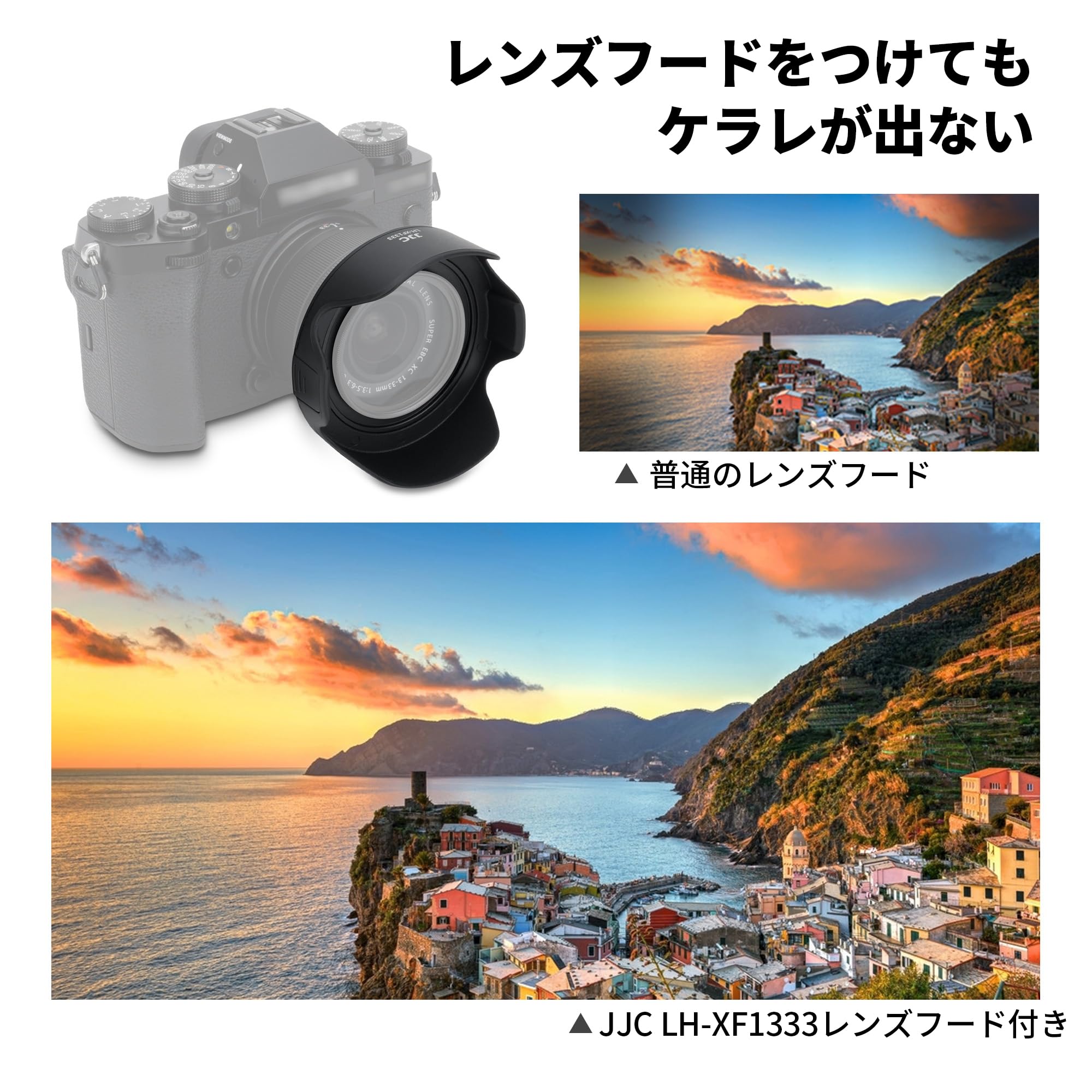 Amazon | JJC 可逆式 レンズフード + アダプターリング Fujifilm XC 13