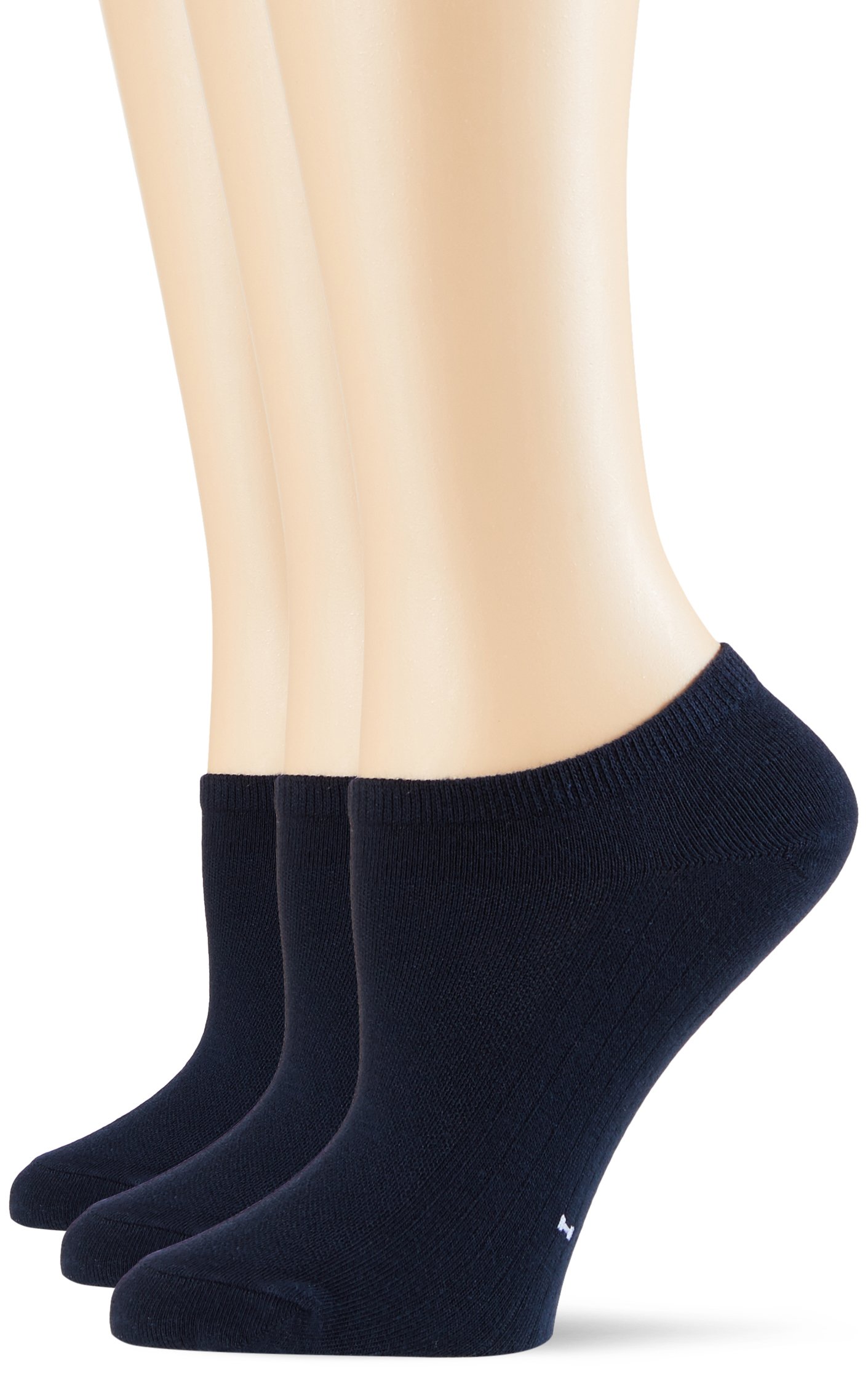 POMPEA Cotton Women's Ankle Socks (Pack of 3), Blue (Blue 0070), 39-42