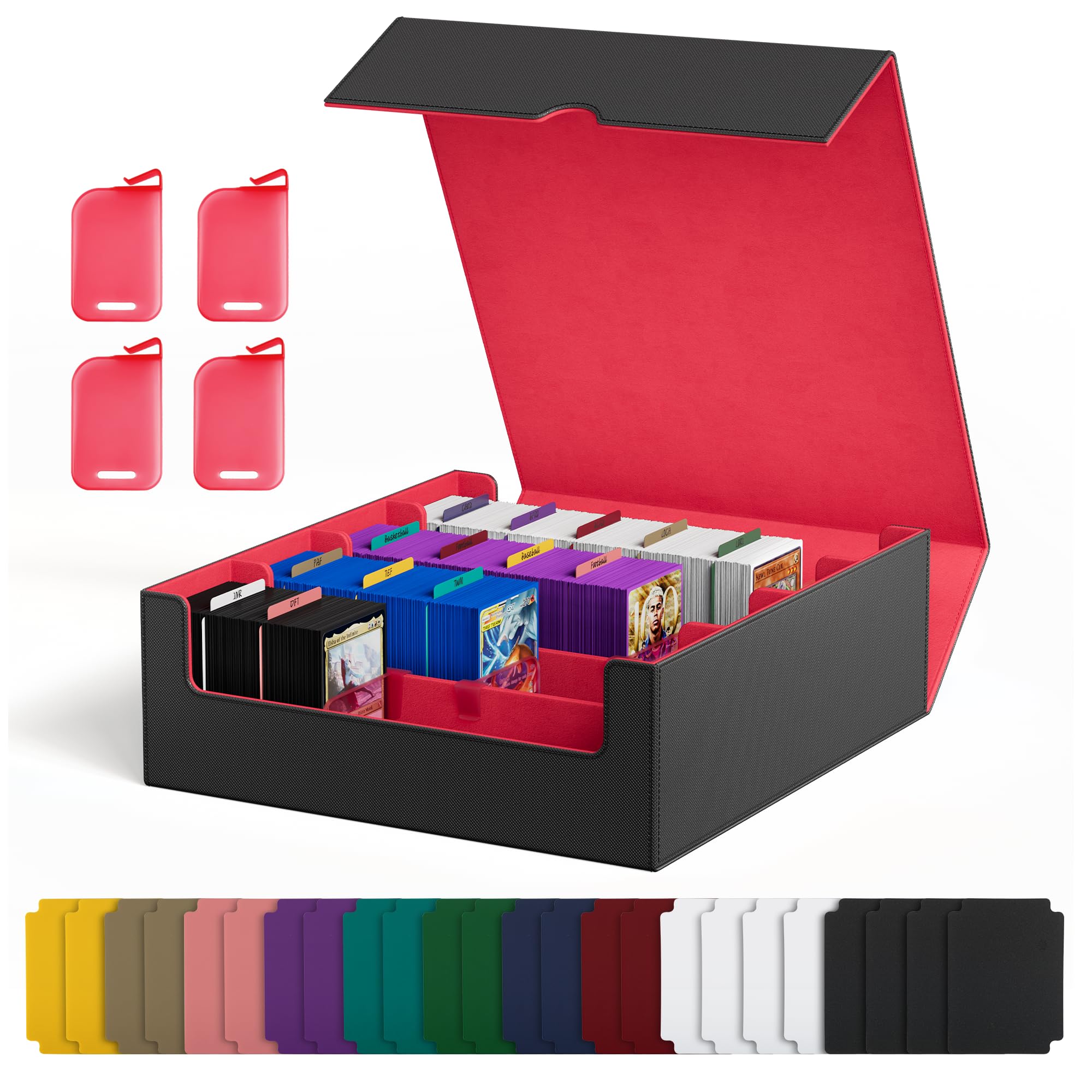 UAONO Trading Card Storage Box Holds 3200+ Cards, Bulk Card Storage