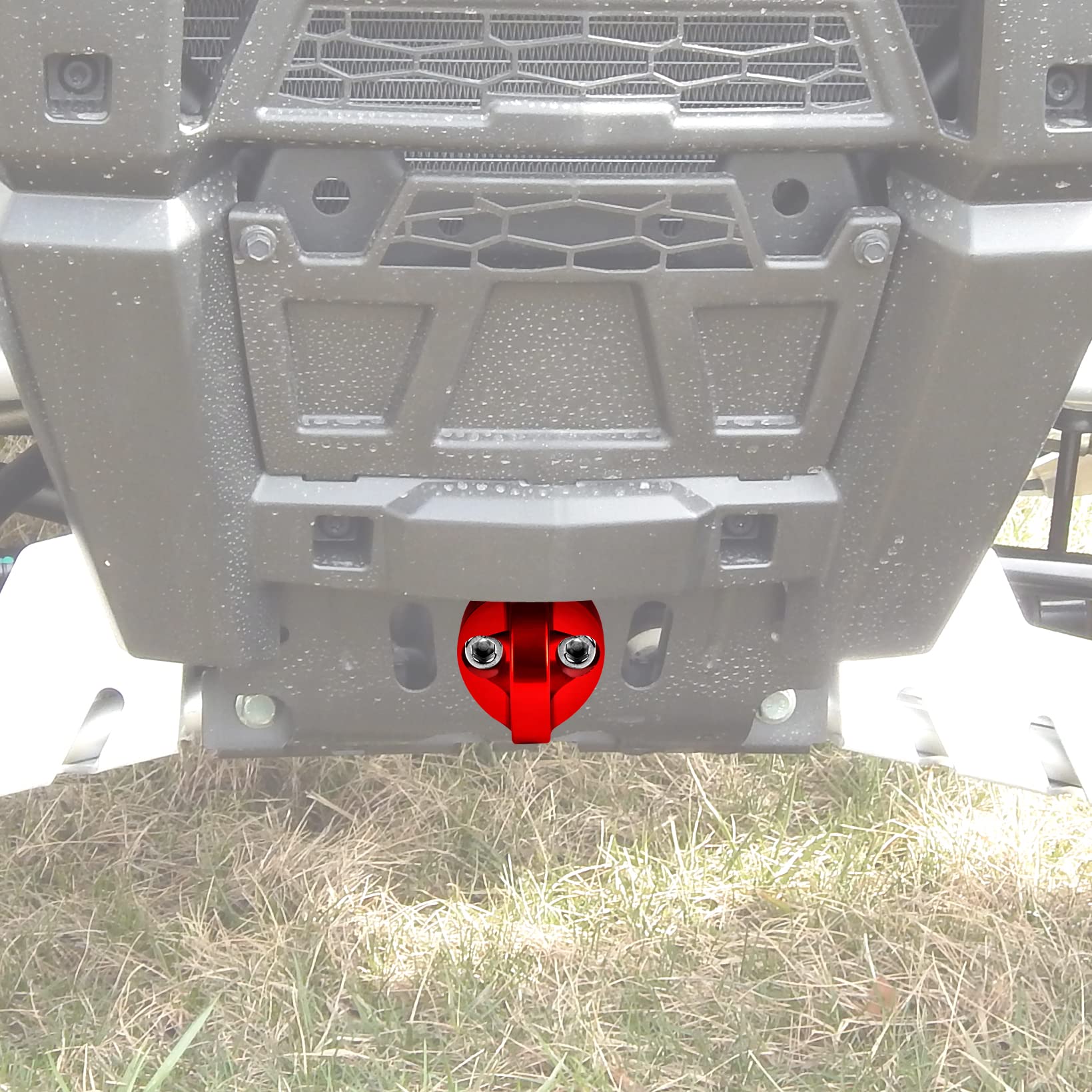 RZR Anclajes de gancho de remolque, accesorios de ganchos de remolque delanteros/traseros de aluminio para Polaris RZR Turbo XP 4 XP 1000 General RS1 2014-2020 (rojo)