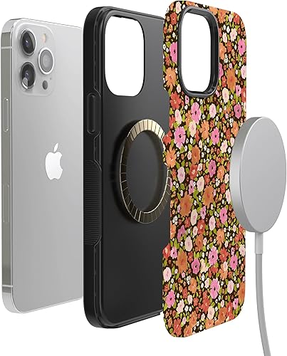 Miniatura 1211 de Casely Funda para iPhone 13 Pro Max Jardín dorado Floral de girasol amarillo Compatible con MagSafe Diseño protector audaz Jardín Dorado