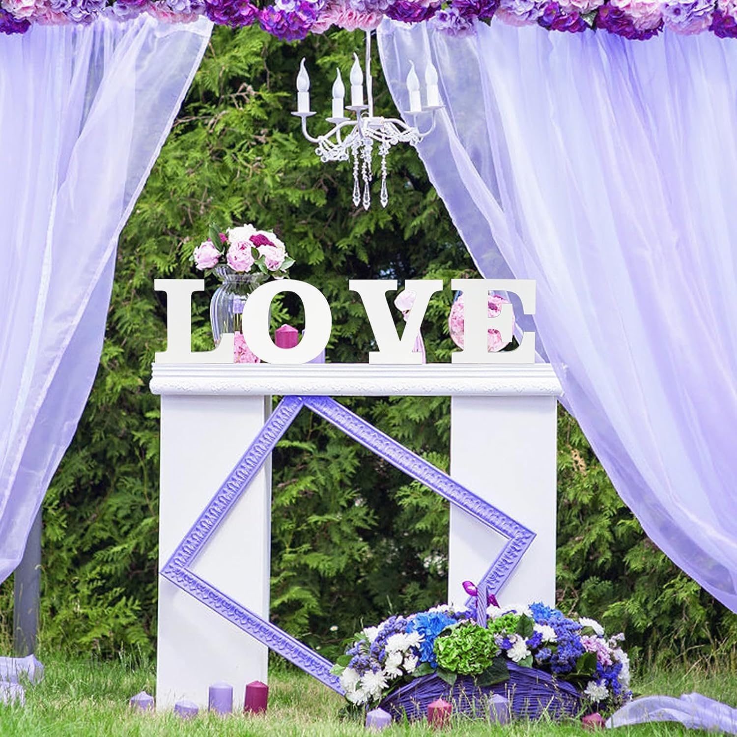 6 Inch White Decorative Wooden Letters and Numbers (C) - Image 4