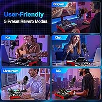 Vista 9 de Conjunto de micrófono de podcast con tarjeta de sonido en vivo y mezclador de audio, equipo de podcast con micrófono BM800 de 3.5mm para PC/YouTube