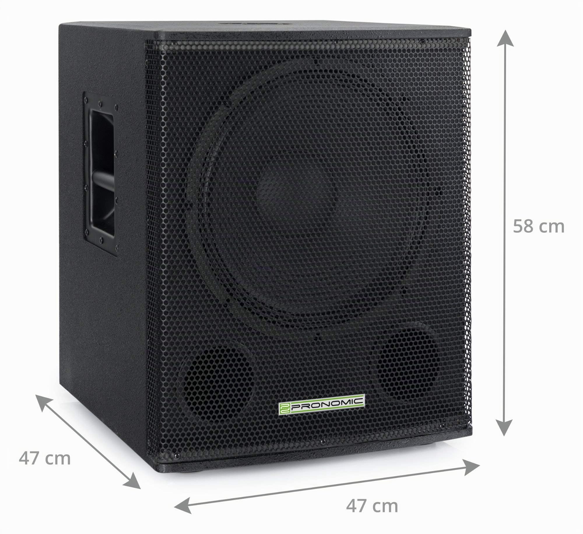 Pronomic Powerstage Economy 1510 2.2 - aktives PA-Set mit 2X 15-Subwoofer und 2X 10-Satelliten - 800 Watt Gesamtleistung (RMS) - inklusive Distanzrohre und XLR-Kabel
