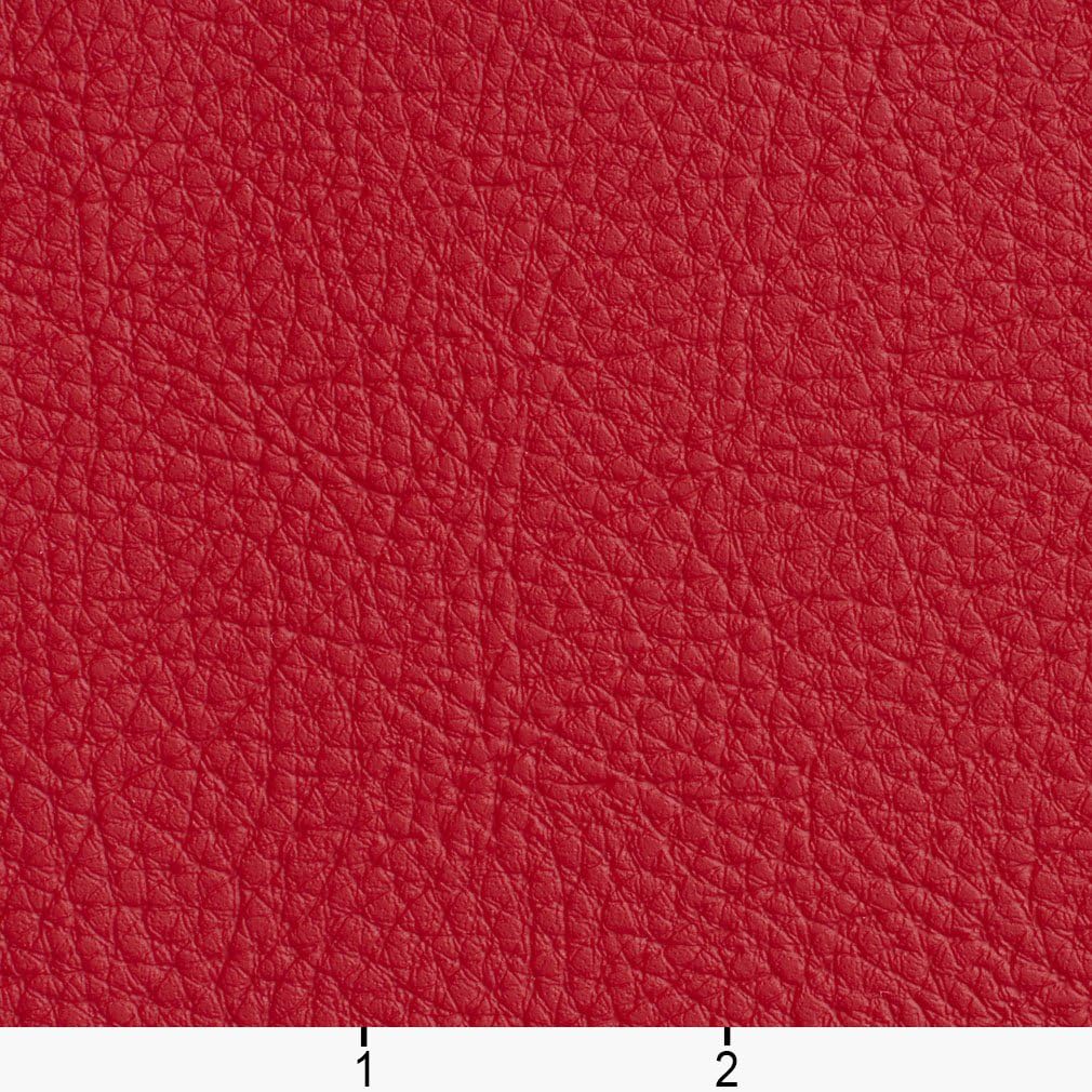 Red Pebbled Outdoor Indoor Faux Leather Upholstery Vinyl by The Yard - SKU: Janelle Poppy