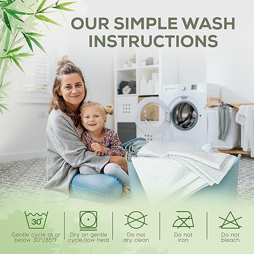 Miniatura 5 de Protector de colchón individual XL de lujo, protector de colchón 100% impermeable y parte superior de viscosa de bambú 100%  Transpirable,