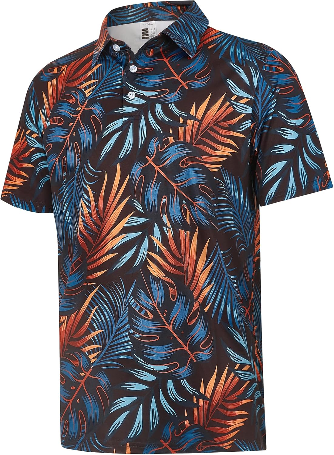 zeetoo Men's Polo Shirts Hawaiian Golf Polos Shirts Short Sleeve Performance Moisture Wicking Mens Golf Shirts