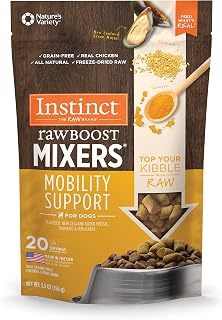 Raw Boost Mixers Mobility Support Freeze-Dried Dog Food Topper, 5.5 oz. Bag