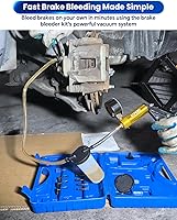 Vista 2 de ATP Kit de prueba de bomba de vacío de mano con cambio de aceite de purga de líquido de frenos 2 en 1