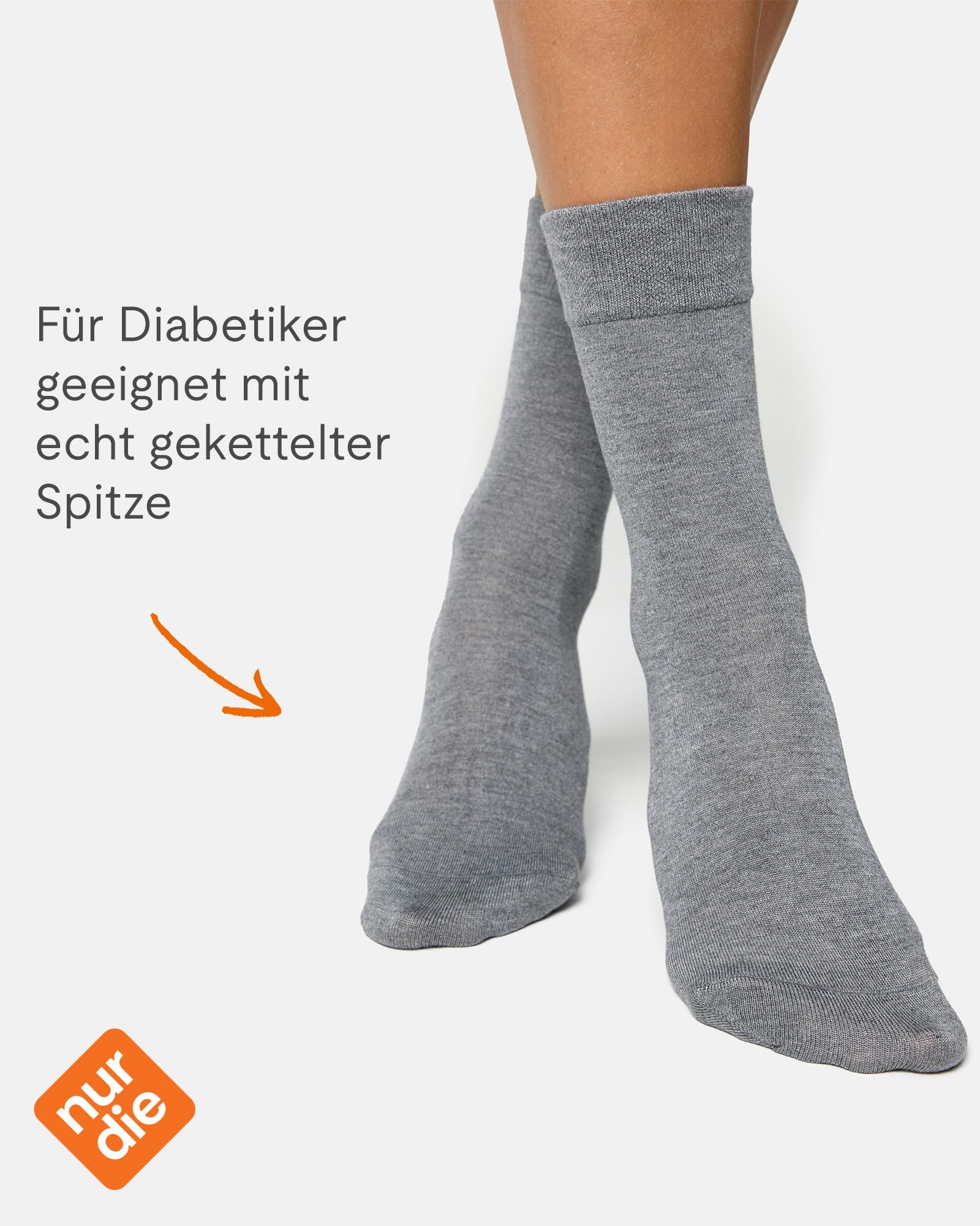 Nur Die skarpety Kobiety 2er Pack Bambus Komfort Socken Damen Weich Komfortbund Bambus-socke