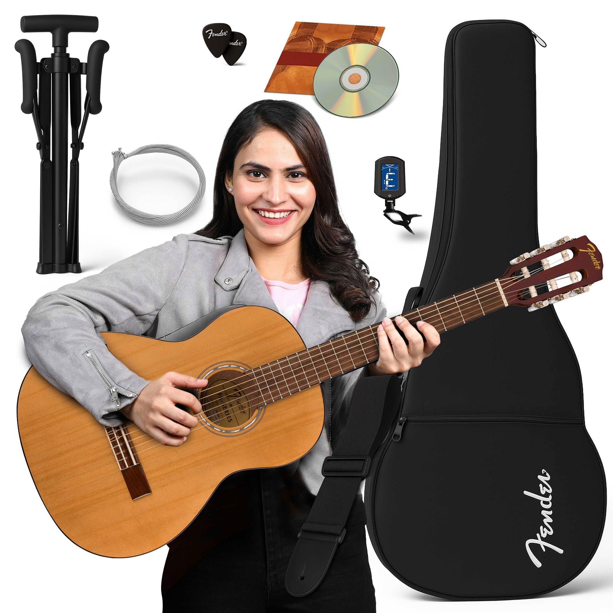 K Fender 3/4サイズ ナイロン弦アコースティックギター Amazon