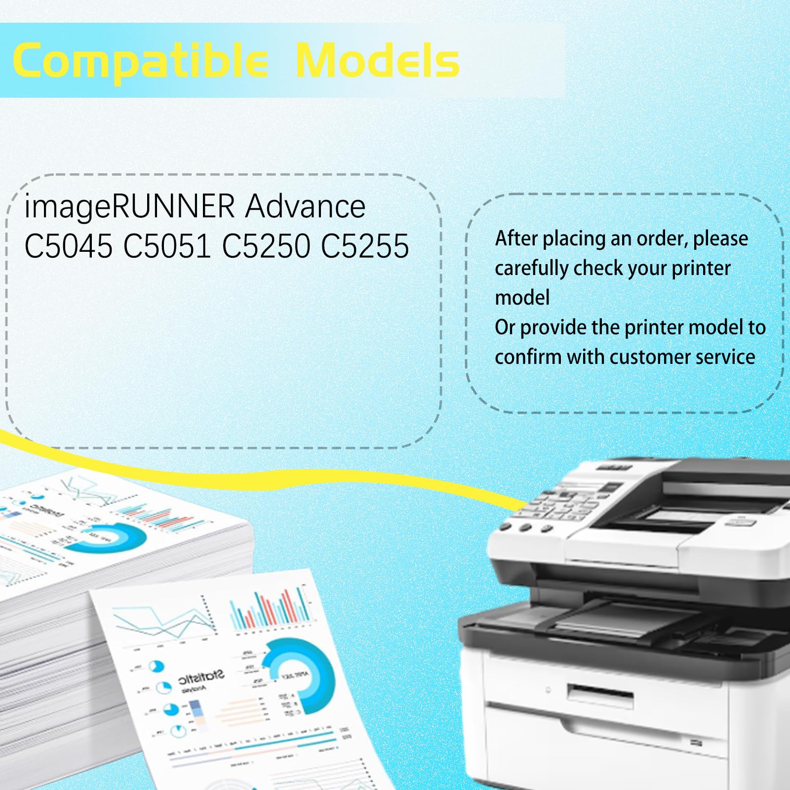Compatible for Canon GPR30 Replacement Development Components Used with imageRUNNER Advance C5045 C5051 C5250 C5255 Printers, High Production Multiple Options (4-Pack BK/C/M/Y)