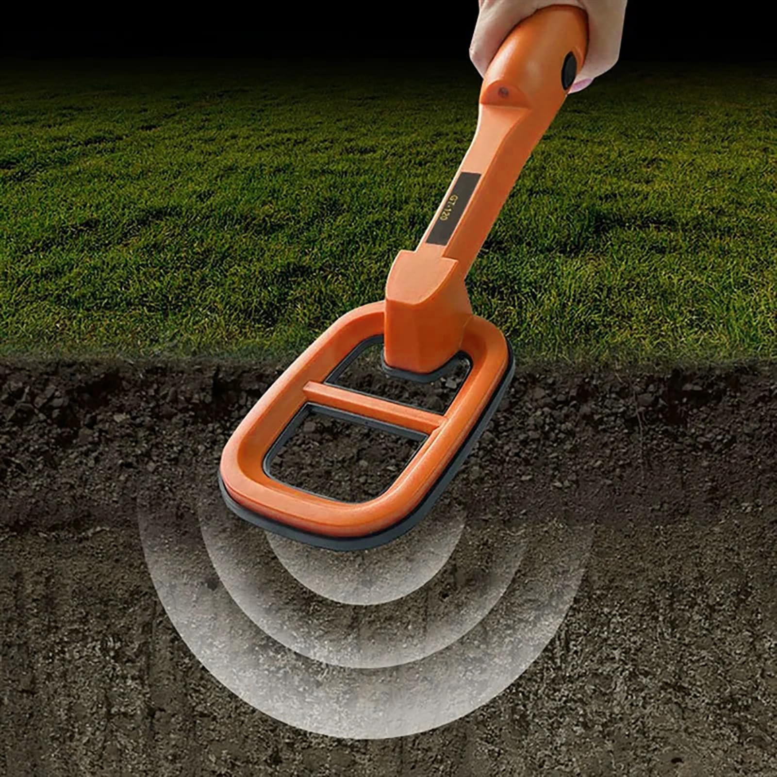 Metal Detector Subacqueo, IP68 Impermeabile 100 Piedi Immersione Profonda Bobina Grande con Luce LED per Adulti Bambini Spiaggia Fiume Lago Immersioni Caccia Al Tesoro (ORANGE)