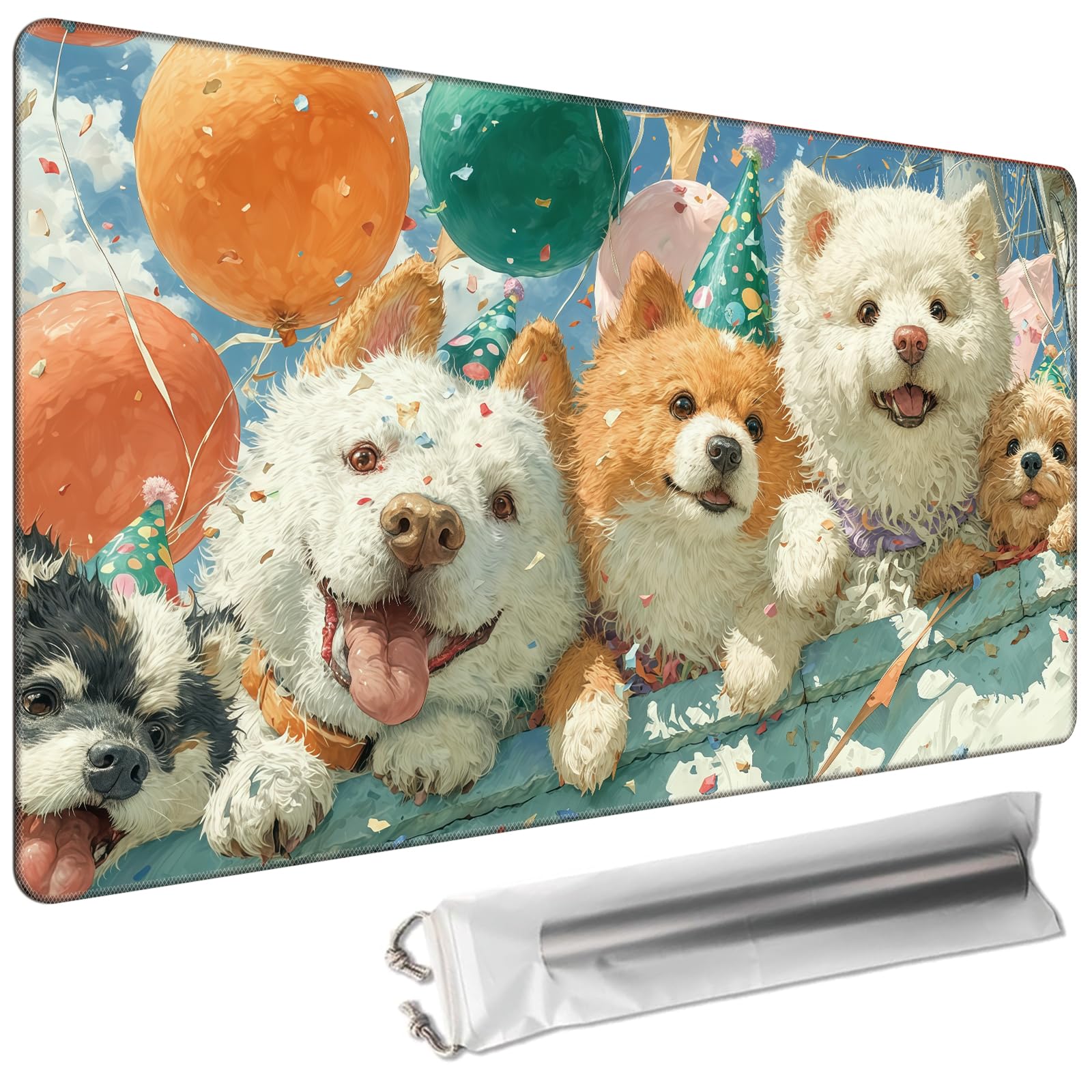 Cdkfxjy for MTG Playmat 24 x 14in,Happy Dogs — image 1