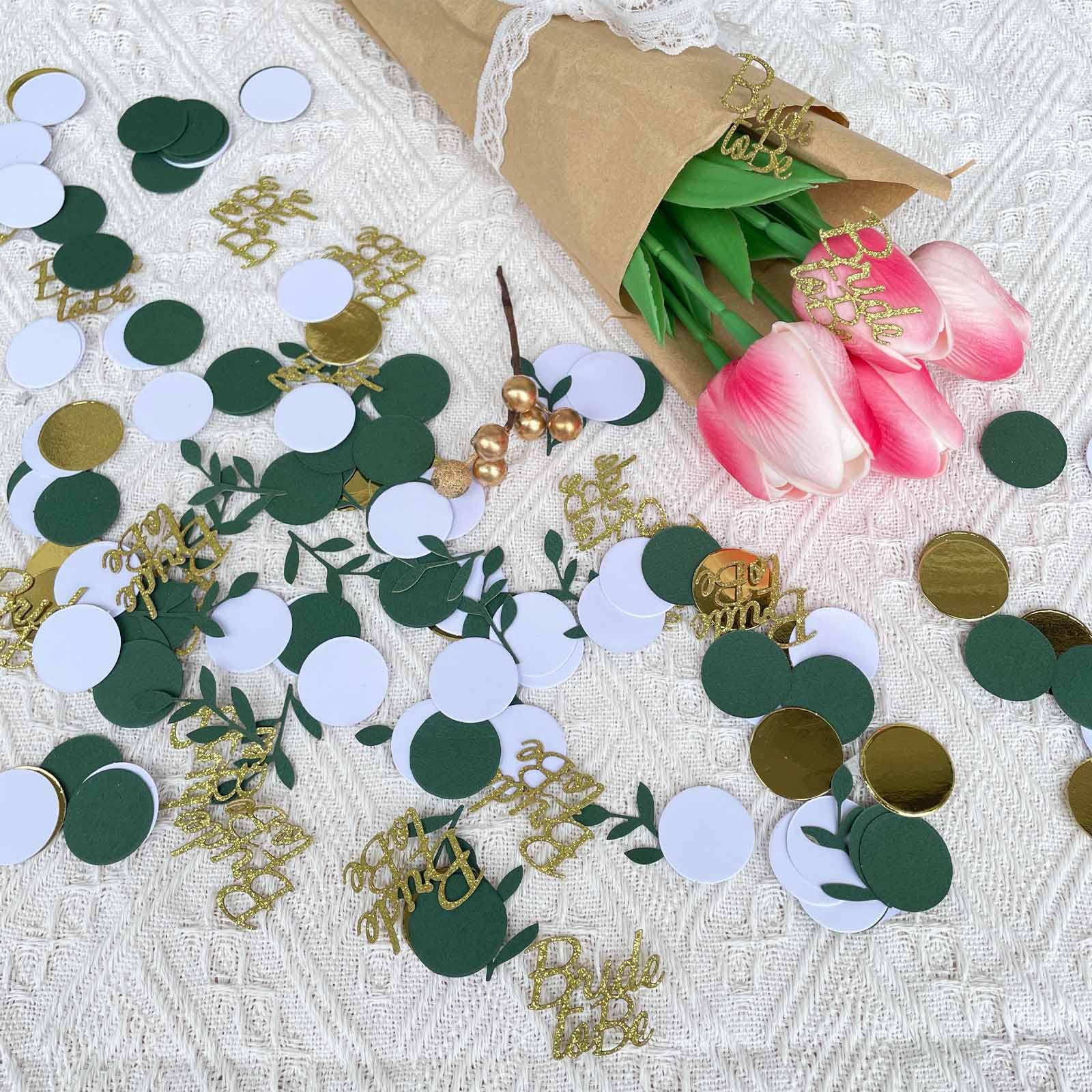 WEIKA, Gold Glitter Wedding Table Confetti, Bridal Shower Decorations, Bride to Be Confetti, Bride to be, Engagement Party Table Scatter Wedding Decorations, 200pcs