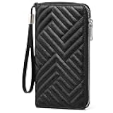 Womens Wallet RFID Blocking Leather Large Capacity Long Purse Card Clutch Wristlet