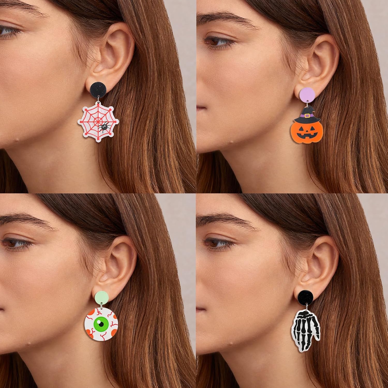 Spider Earrings for Women Cute Halloween Cosplay Earrings for Women Halloween Spider Earrings Gothic Punk Earrings for Halloween Party - Image 2