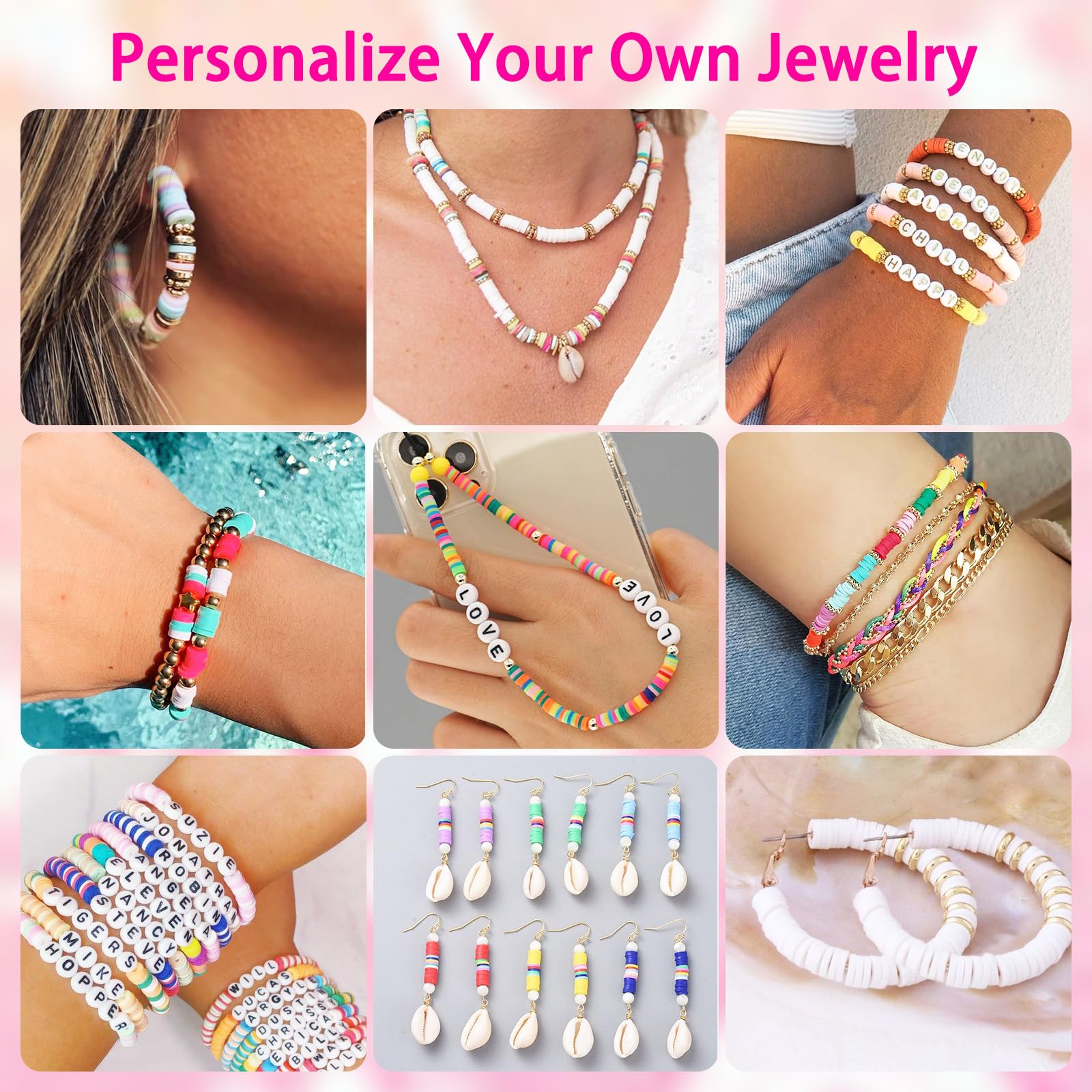 Paodey 20,000 Pcs Clay Beads 120 Colors Friendship Bracelet Making Kit - Image 4