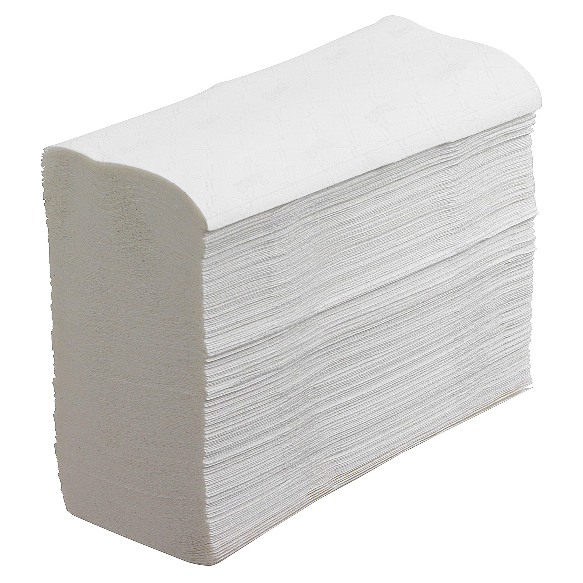 Scott Essential Essuie-mains Pliés en V, Papier Blanc, Doux, Résistants, Haute Absorption, Écoresponsables, 12 Clips x 220 Feuilles (2.640 Feuilles au Total), article 6636