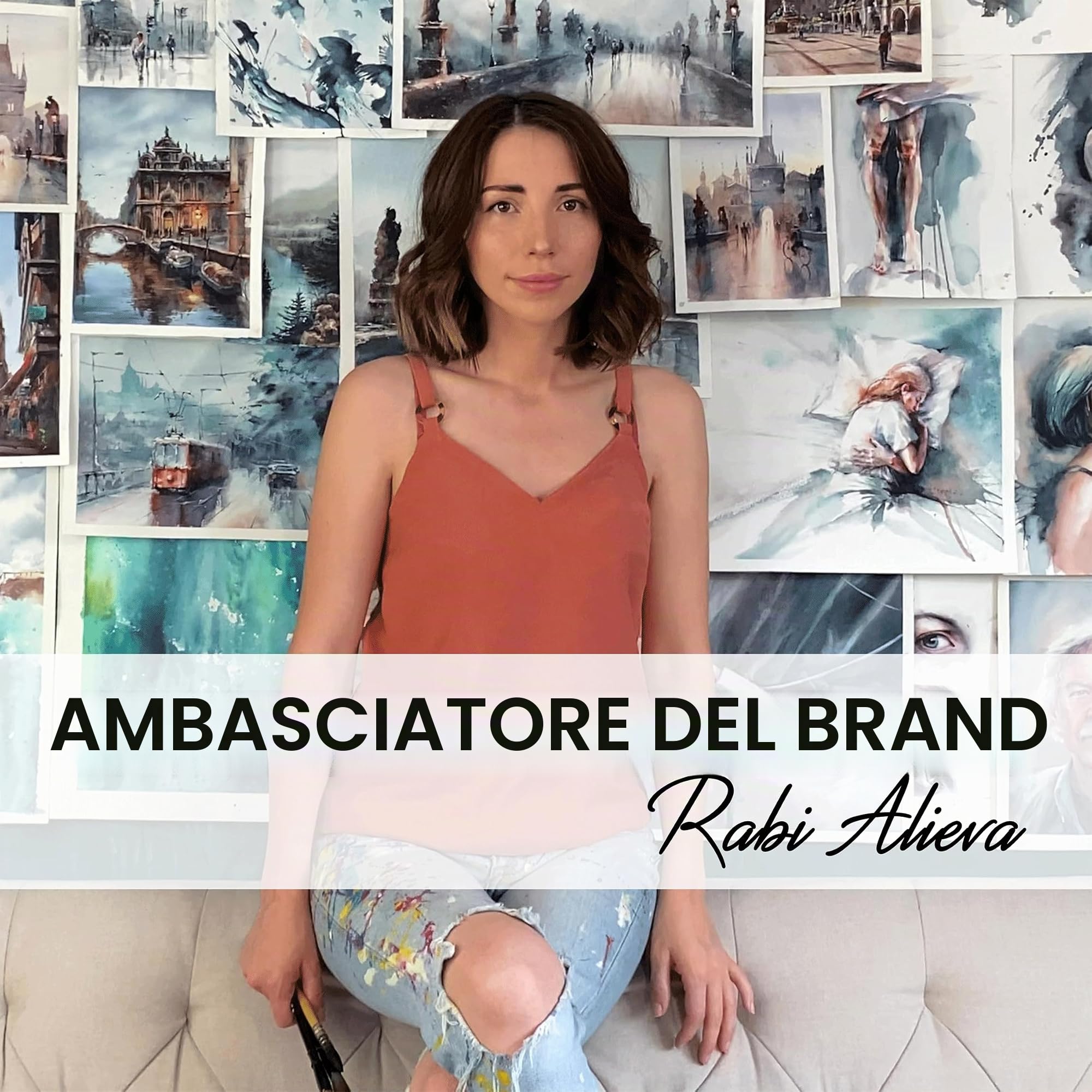 Rabi Alieva da Vinci - Set di pennelli per acquerello e guazzo (4184)