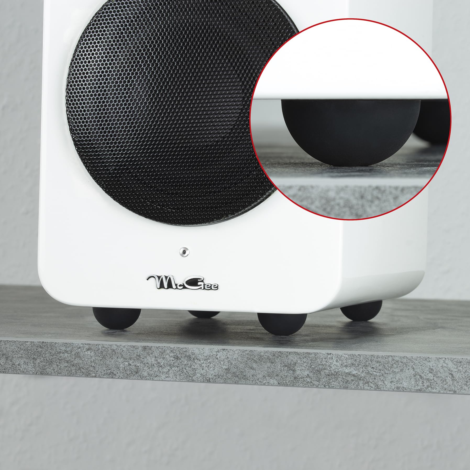 Dynavox Amortyzator silikonowy ED20 zestaw 4 szt., uniwersalne nóżki pochłaniające do urządzeń HiFi, głośników, wzmacniaczy i gramofonów, amortyzatory rezonansowe z powierzchnią klejącą 3M, kolor