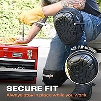 Vista 6 de Rodilleras Thunderbolt para Hombres de Construcción, Rodilleras de Trabajo para Hombres y Mujeres con Doble Gel para Jardinería, Colocación