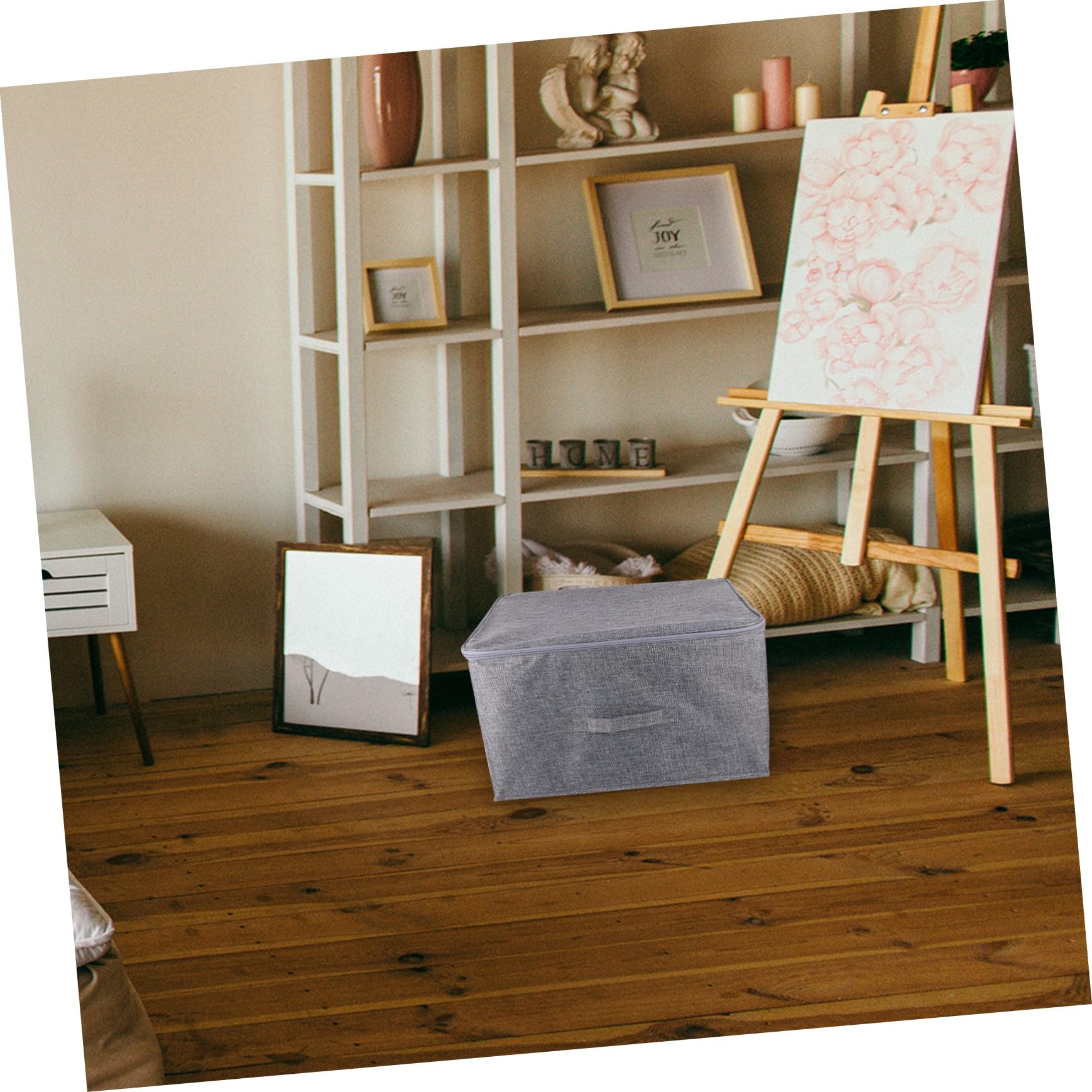 UKCOCO Caja Para Guardar Ropa Ropa De Tela Duradera Contenedor De Almacenamiento Con Tapa De Cremallera Organizador De Almacenamiento De Gran Capacidad Usos Domésticos