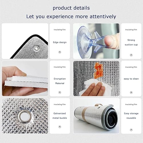 Miniatura 7 de Película reflectante para ventana, película opaca para ventana de privacidad, película aislante de aluminio con barrera radiante, película de tinte