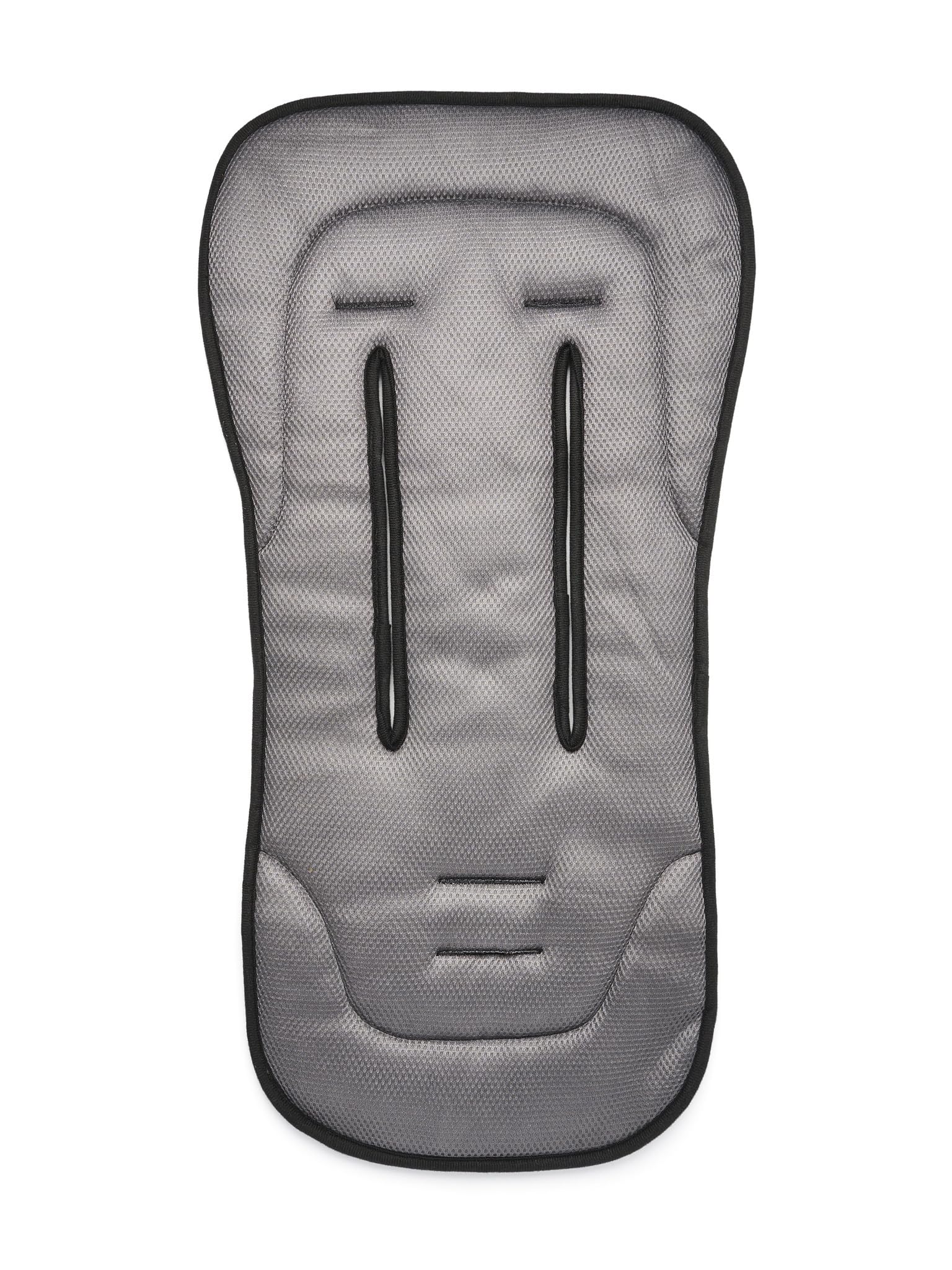 Dooky Sitzauflage Kinderwagen, Buggy Sitzauflage, universal mit Gurtöffnungen, 3D-Mesh temperaturregulierend, waschbar & schnelltrocknend, rutschfeste Unterseite, für Kinderwagen & Autositz, Schwarz