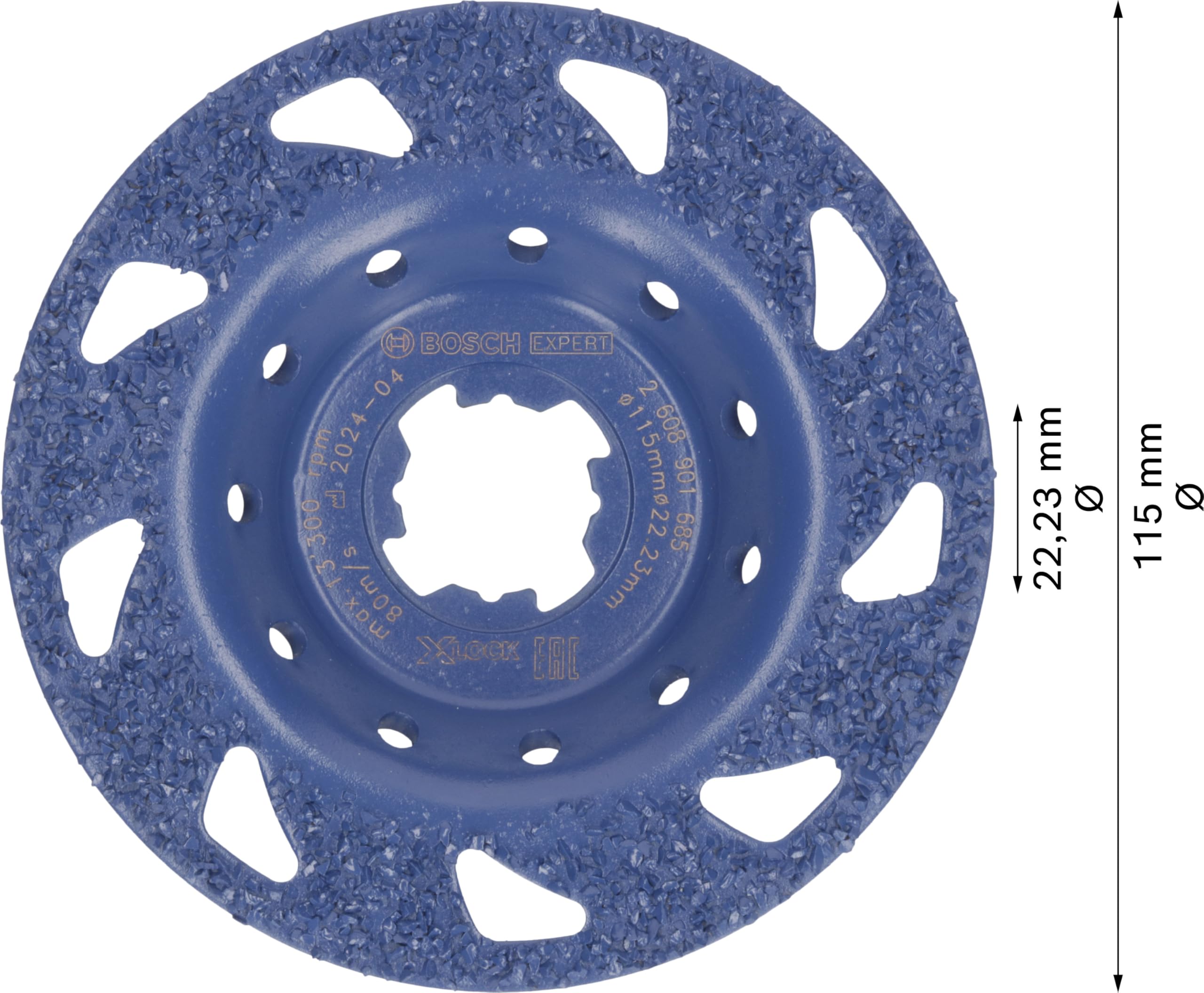 Bosch 1x Mola a tazza Carbide EXPERT Multi Material, a grana media (per Vernice su legno, Legno duro, Ø 115 mm, Medio, Professional Accessorio Smerigliatrice angolare piccola)