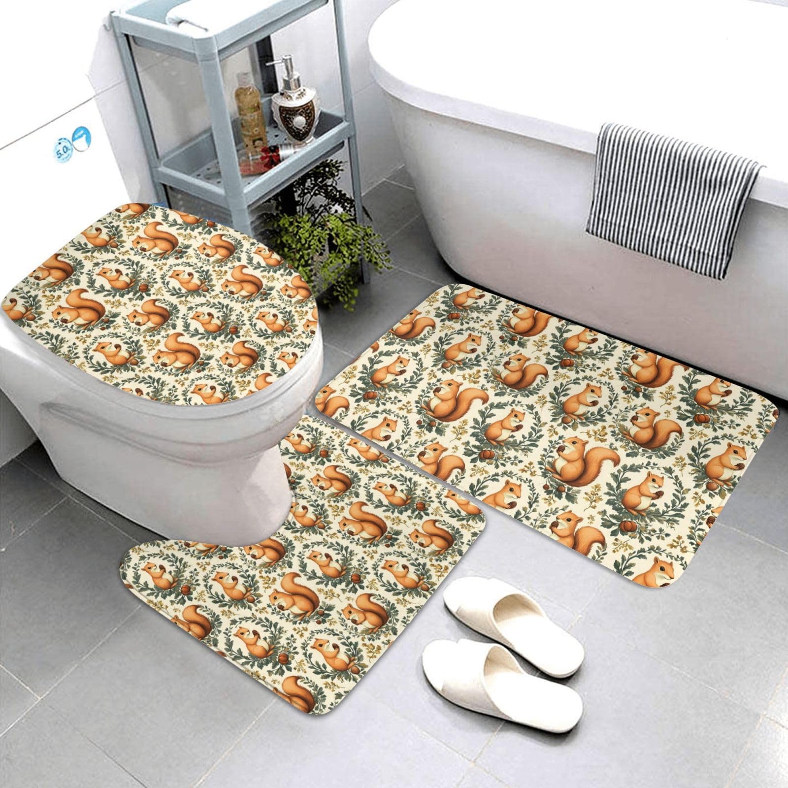 Tapis de salle de bain lavable pour éviter les sols glissants et mouillés devant les WC