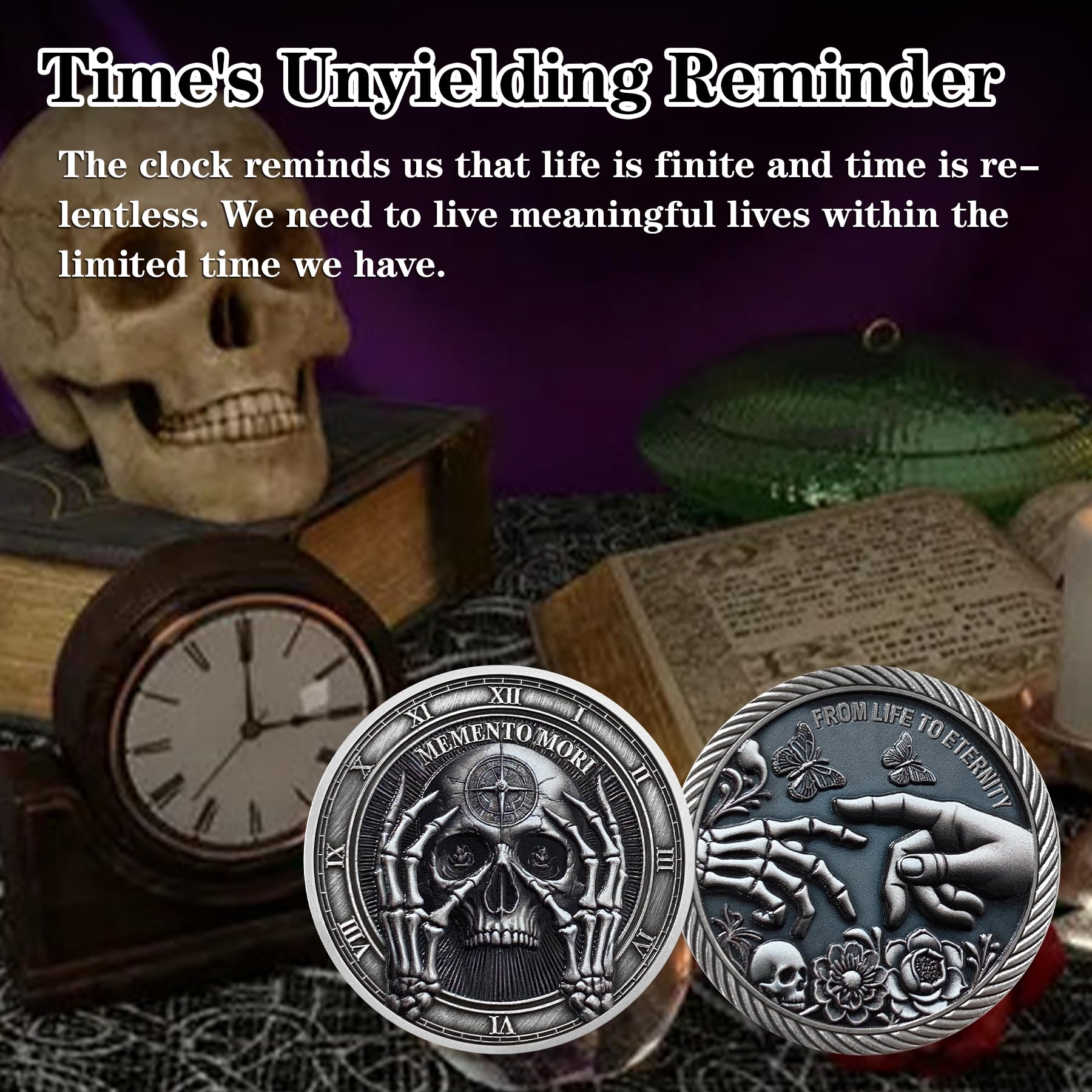 Amazon.com: BHealthLife Memento Mori Challenge Coin - from