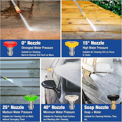 Miniatura 5 de BILT HARD Lavadora a presión de gas de 3500 PSI 2.5 GPM, motor de 4 ciclos de 224 cc, lavadora a presión de gas resistente con pistola rociadora y