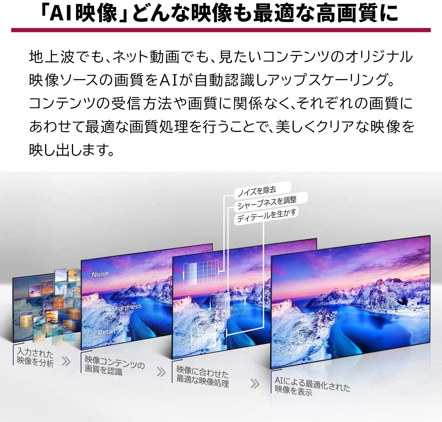 Amazon | LG 65V型 4Kチューナー内蔵 有機EL テレビ Alexa搭載 