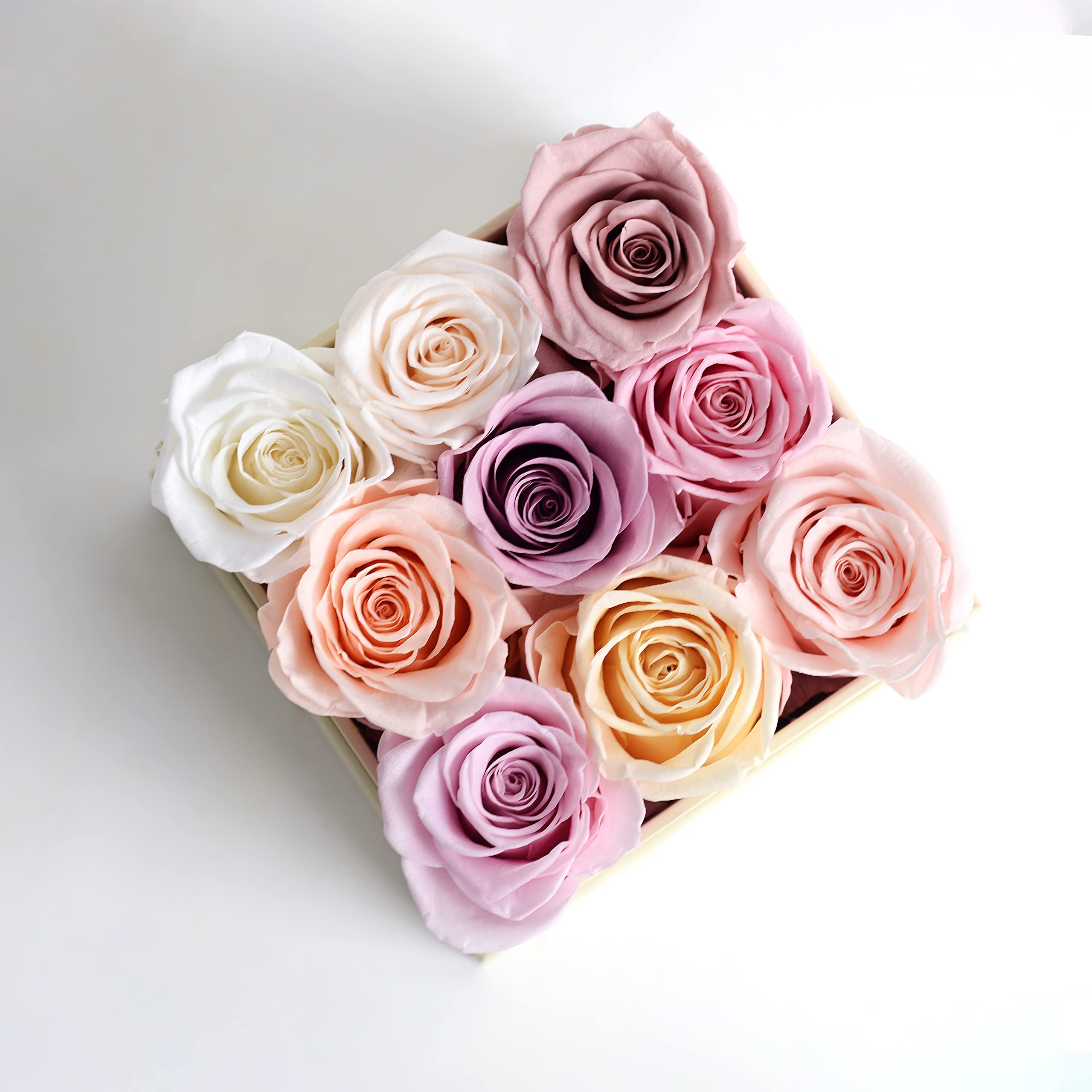 Fleur de Zen Forever Roses | Rose conservate pronte da regalo in una scatola, fiori veri al 100% per la consegna Prime | Rose fresche, regali di San Valentino per lei