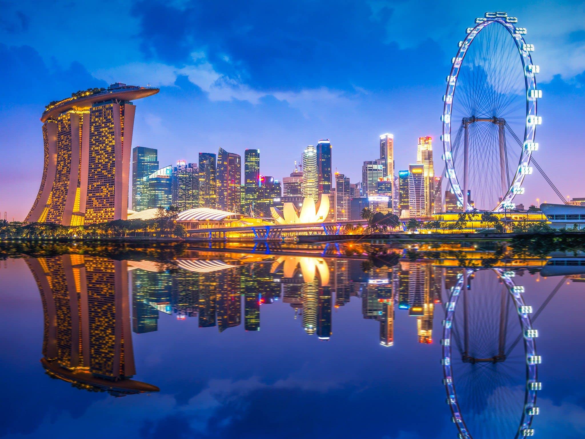 Sanzez Liwr256 Singapore Night View Diy 5D Diamond Painting By Number Unique Kits Home Wall Decor 50X60cm