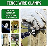 Vista 2 de Abrazaderas de alambre para cercas agrícolas, clips de alambre de acero inoxidable con tornillos, clips de valla de vinilo para árbol de Navidad