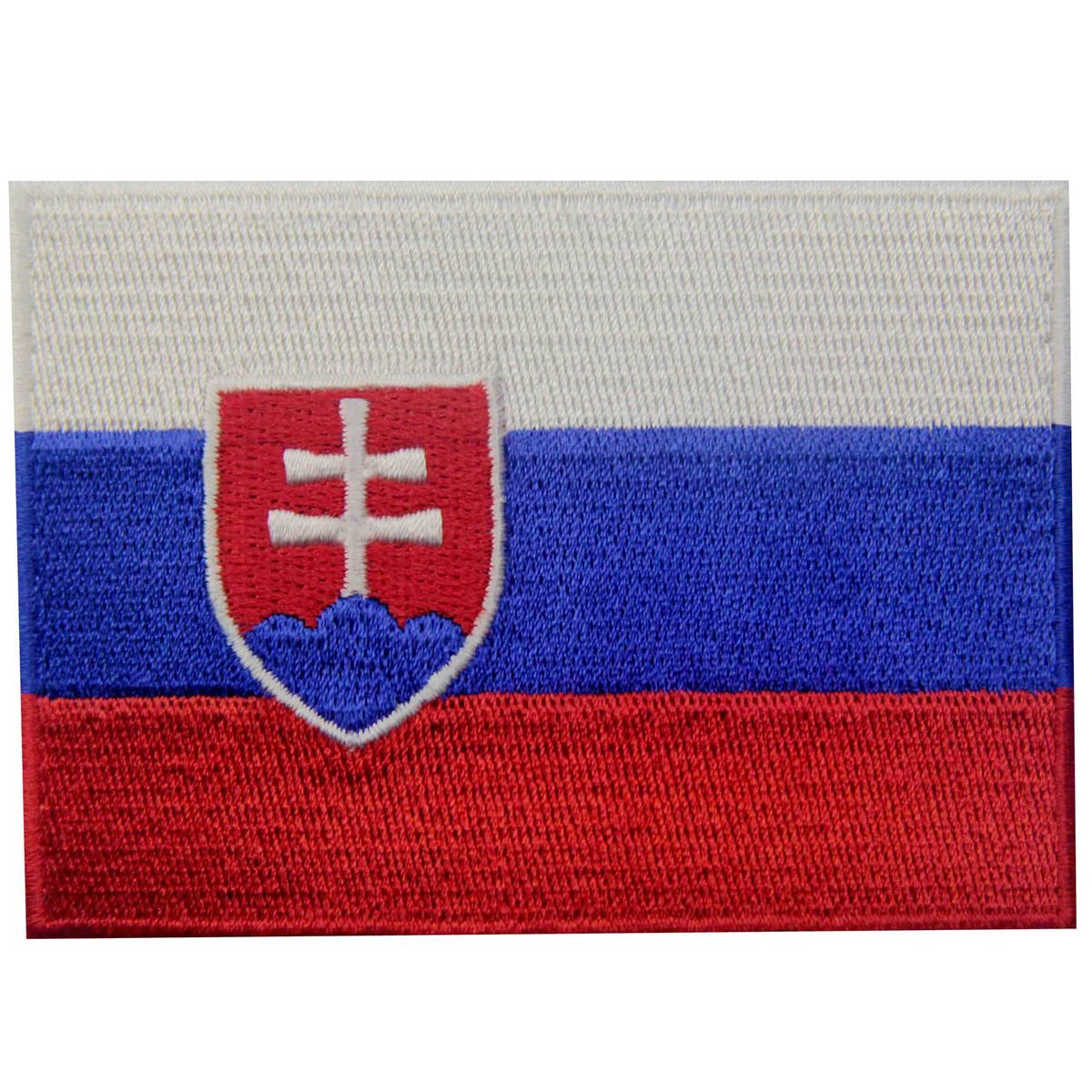 Slovakia Flag Patch Embroidered Applique Iron On Sew On Slovak Republic National Emblem