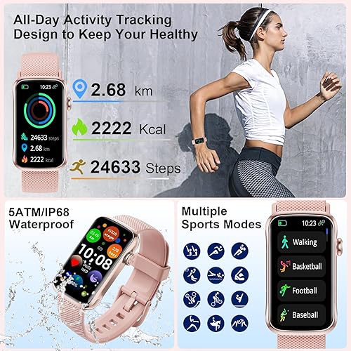 Miniatura 3 de Reloj inteligente para hombres y mujeres, reloj inteligente HD de 1.47 pulgadas (respuestahacer llamadas), rastreador de actividad con más de 110