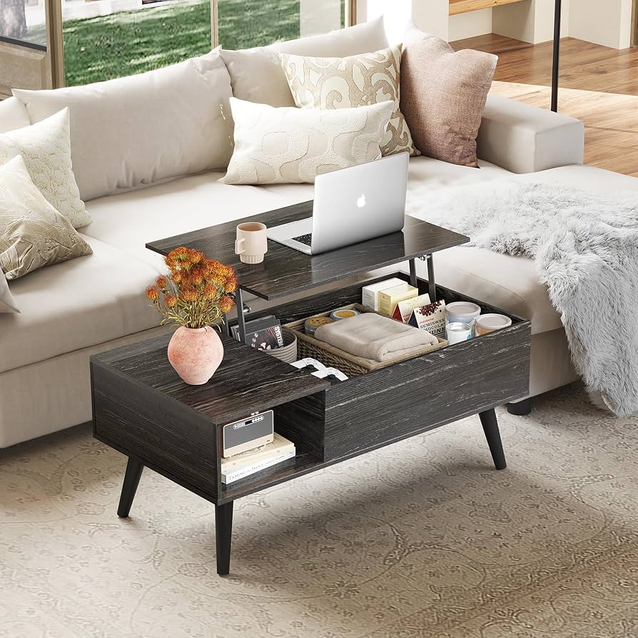 WTW コーヒーテーブル / JACK COFFEE TABLE WLIVE Square Wood Farmhouse Coffee Table with Flip Top
