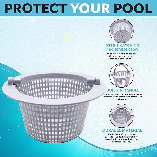 Miniatura 6 de Poolzilla Cesta de skimmer premium (paquete de 1) compatible con SP1091WM y Pentair HydroSkim 51330, fabricada con plástico ABS, mide 6.25 pulgadas