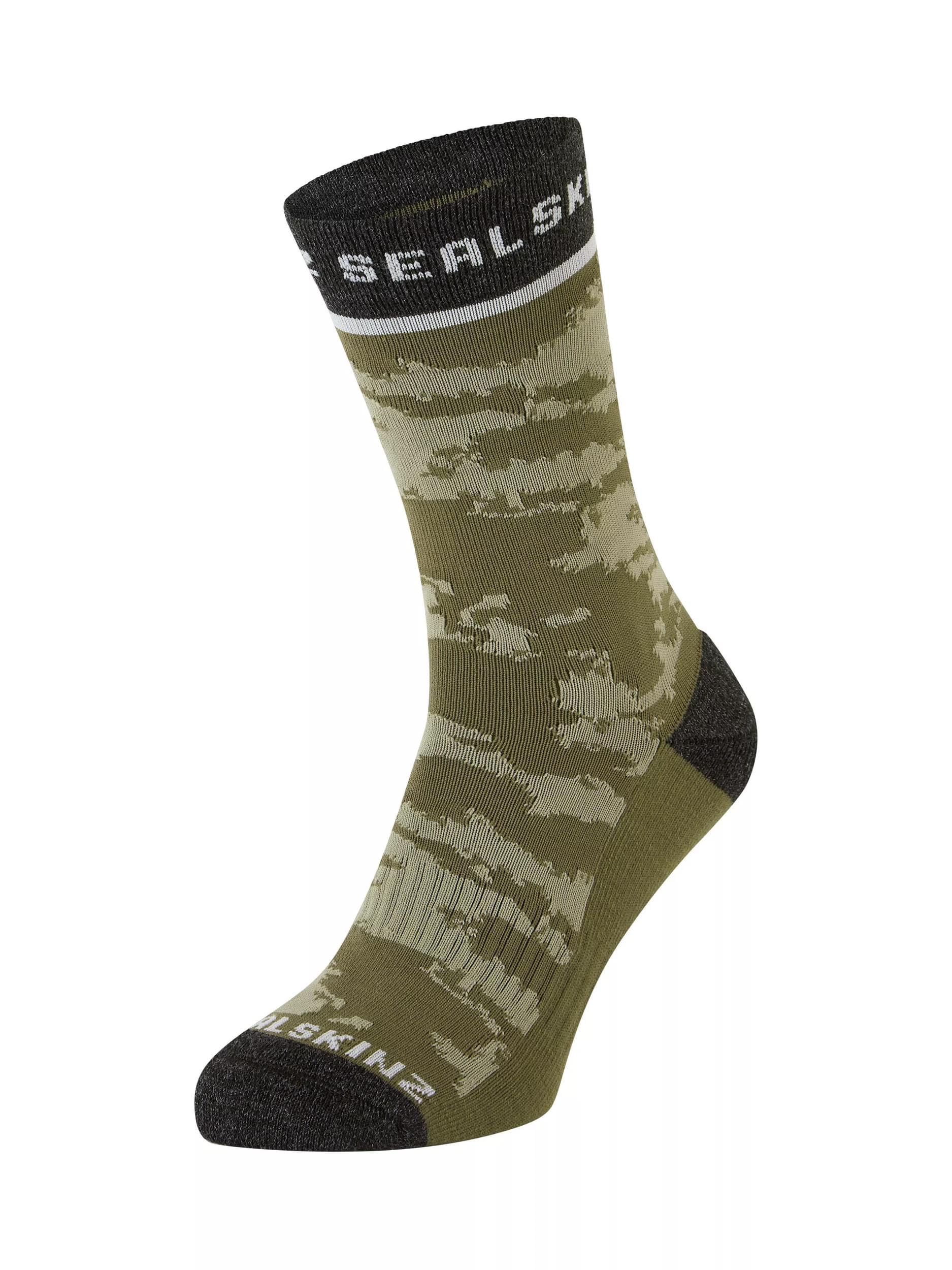 SEALSKINZ | Reepham | Unisex Mid Length Jacquard Print Everyday Toe Cushioned Socks | Multi Activity Socks | Polycolon Withdraws Perspiration