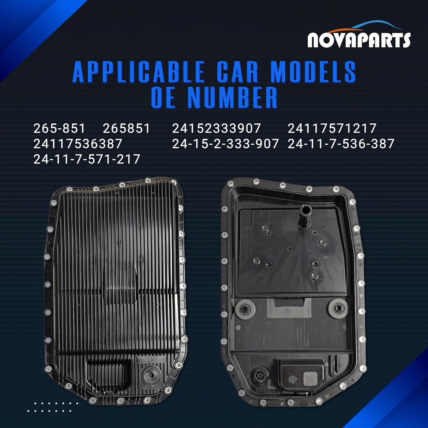 24152333907 265-851 Transmission Oil Pan Repair Kit for BMW 128i 135i 325i 328i 330i 335i 525i 528i xDrive 535xi 740i 750i 760Li M3 X1 X5 X6 Z4 E60 E61 E82 E88 24117536387 24117571217