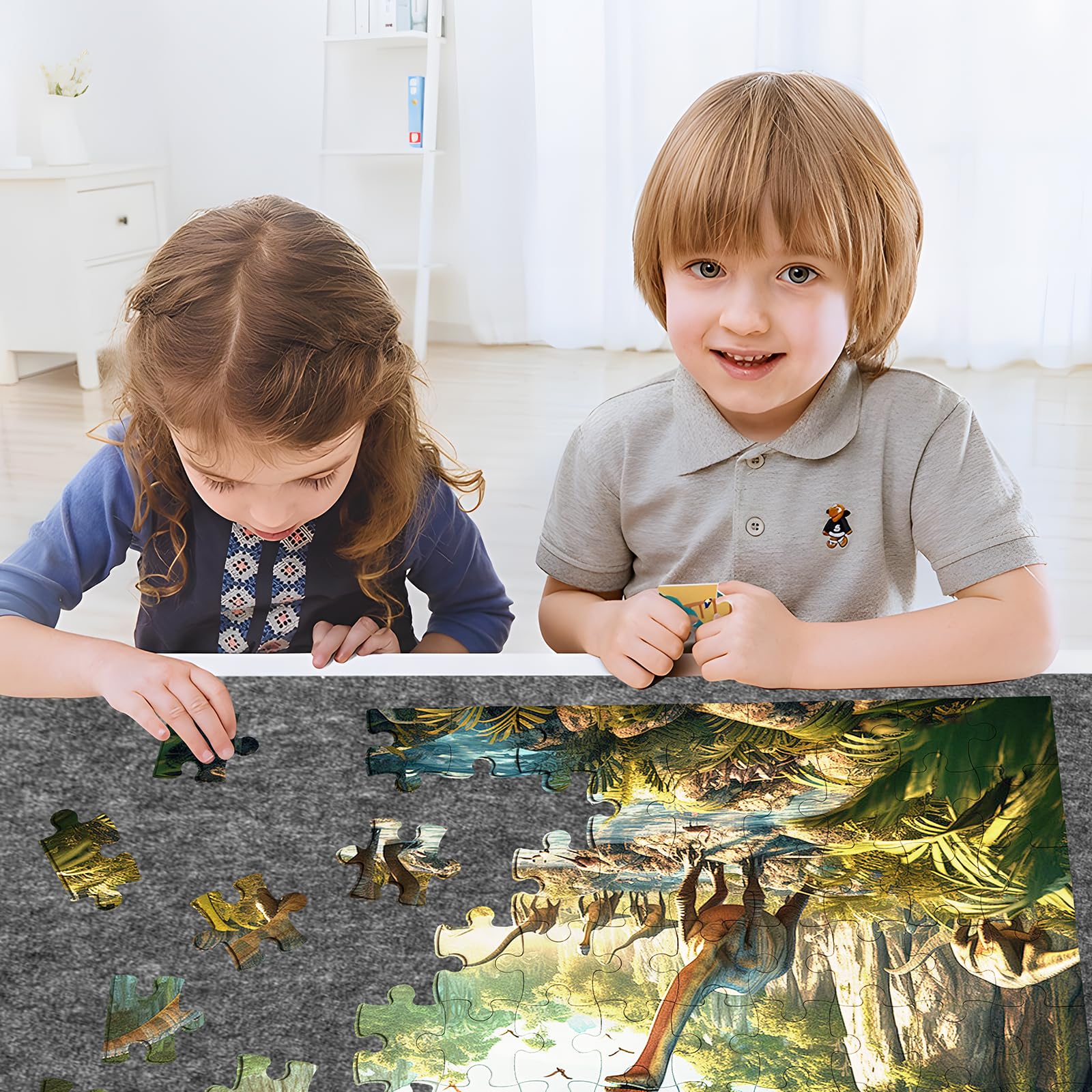 Tavolo puzzle professionale con 6 cassetti, 77 x 53,6 cm, con copertura, portatile, ideale per gli amanti del tavolo del puzzle