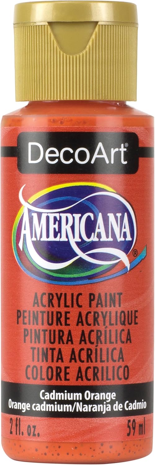 DecoArt Bulk Buy Americana Acrylic Paint 2 Ounces Cadmium Orange DA-014 (6-Pack)6